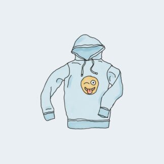 Hoodie with Logos and smiley (Copy with sync ON) (Copy)
